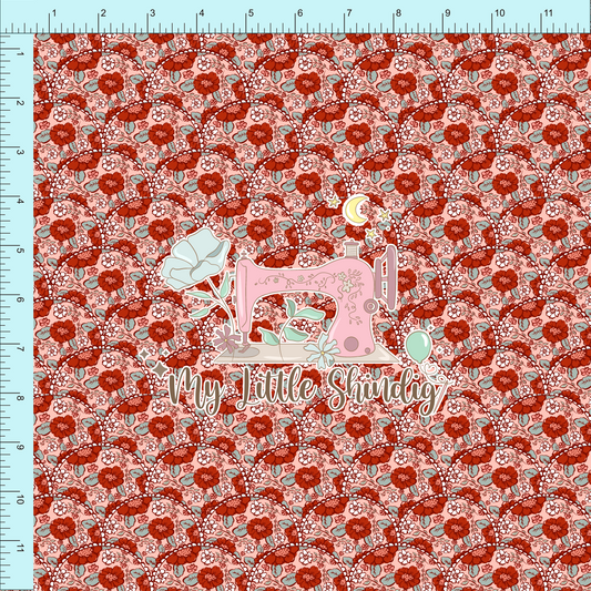 Fabric Club Month 62 - Vintage Valentine Floral Scallop
