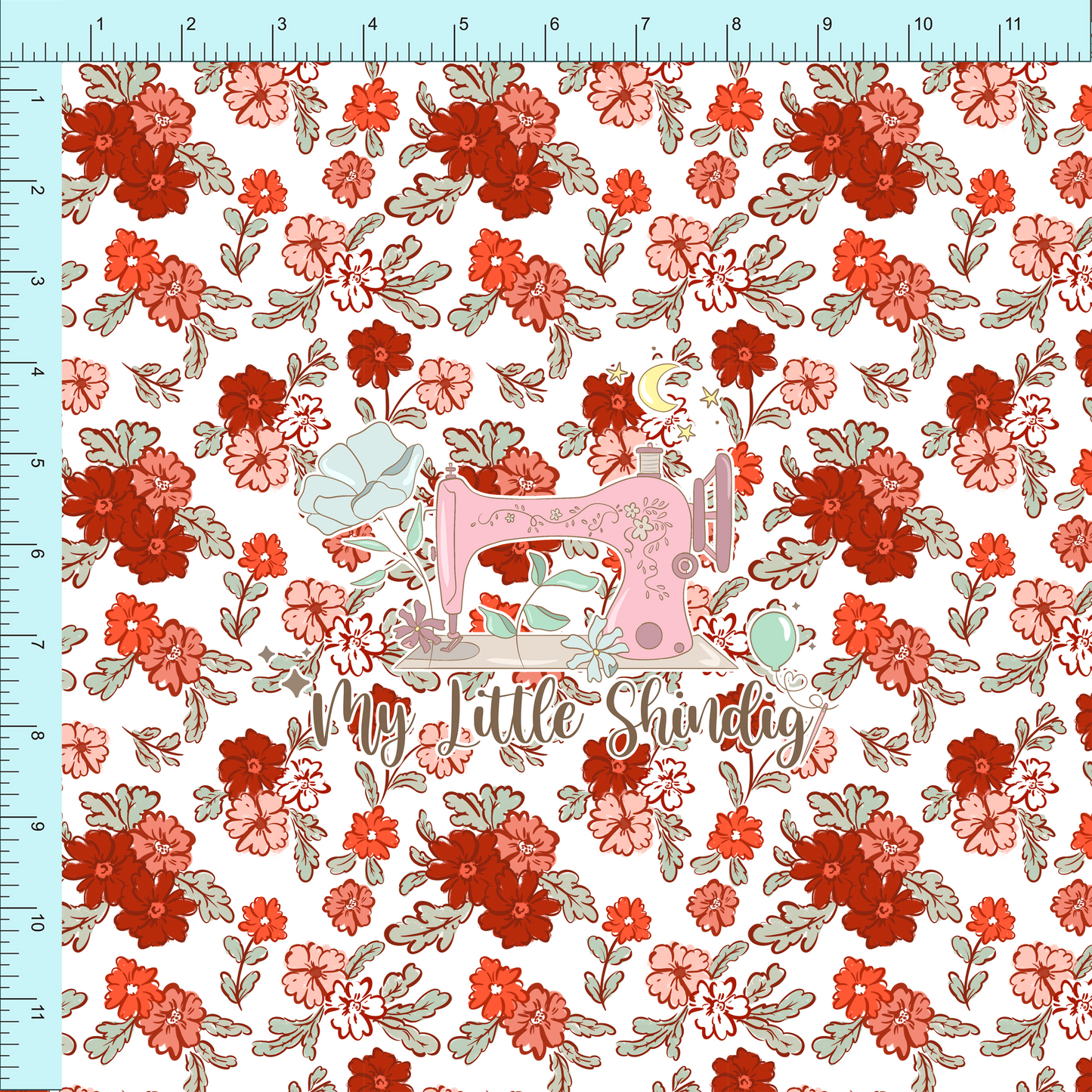 Fabric Club Month 62 - Vintage Valentine White Floral