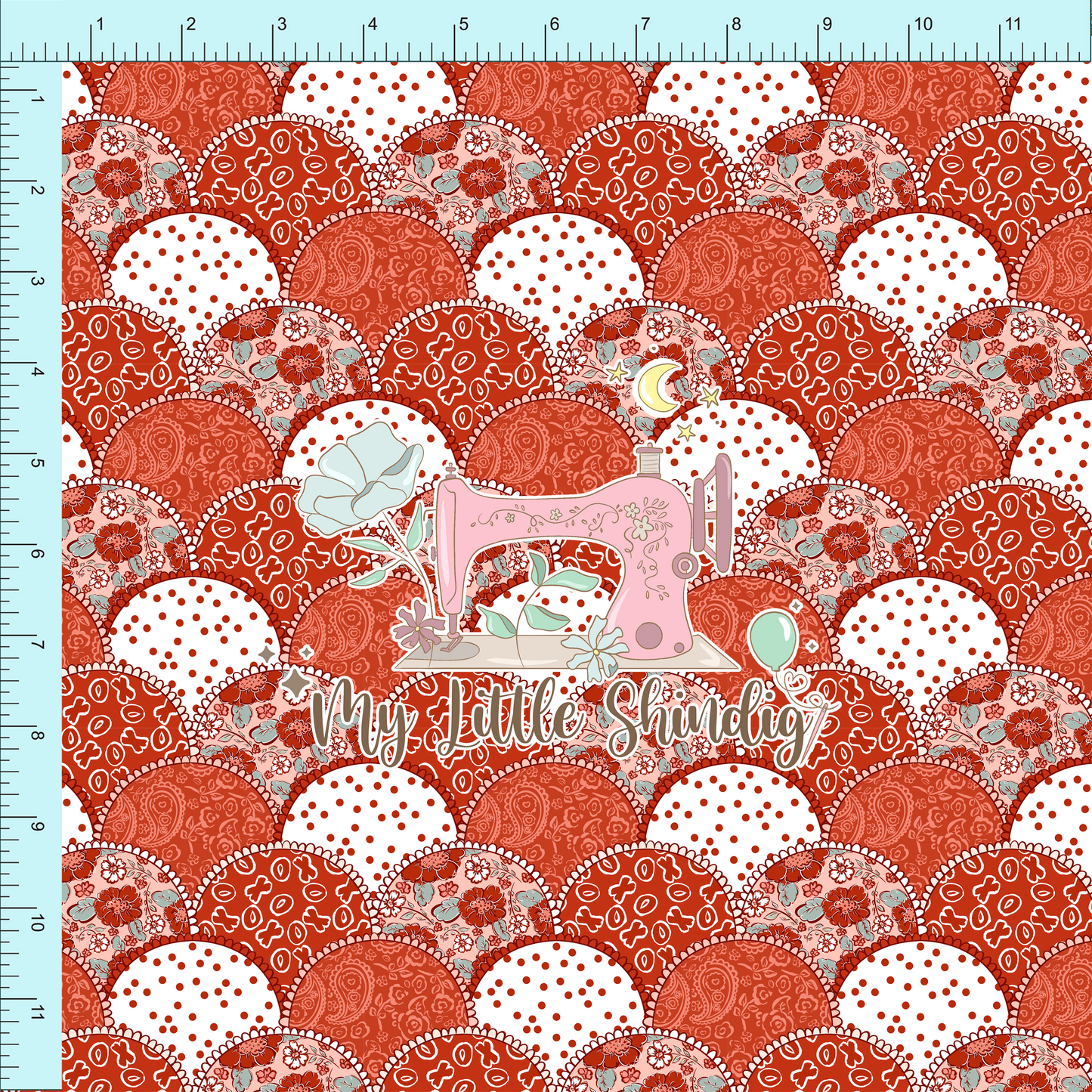 Fabric Club Month 62 - Vintage Valentine Patchwork Scallops