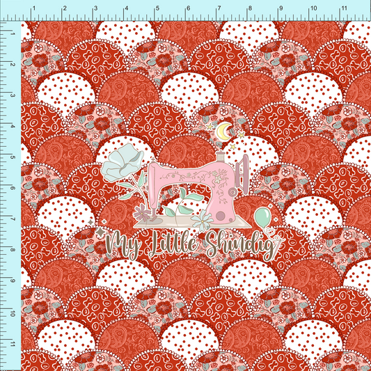 Fabric Club Month 62 - Vintage Valentine Patchwork Scallops