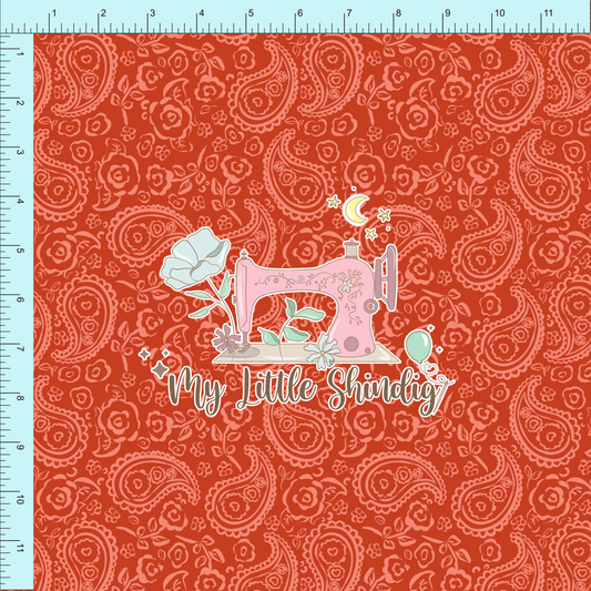Fabric Club Month 62 - Vintage Valentine Red Paisley