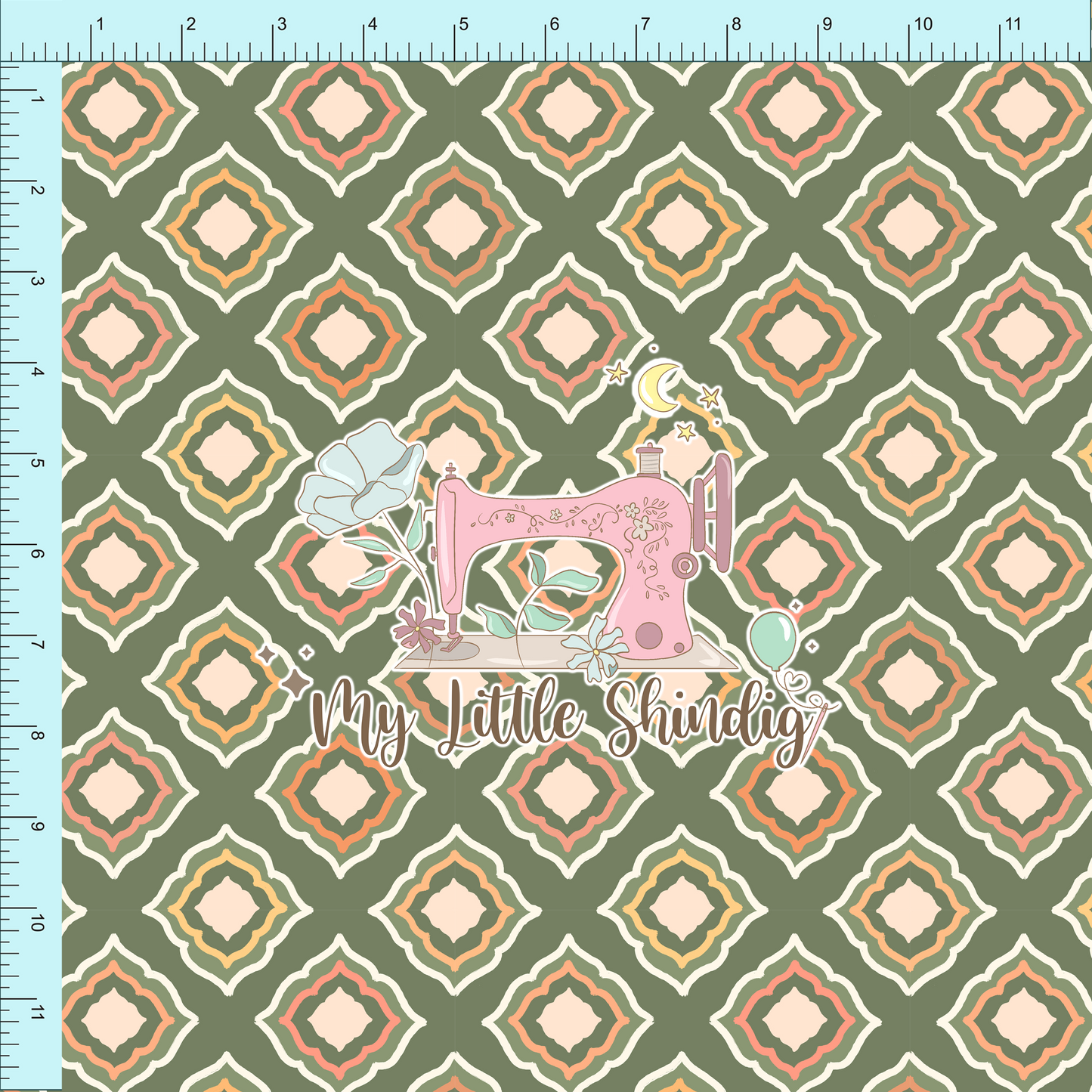 Fabric Club Month 58 - Wild Diamonds - Cotton Woven (retail)