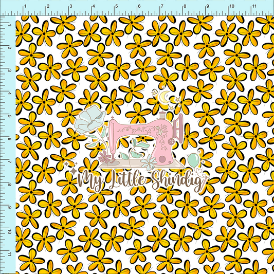 Yellow Flowers - TPU Clear Vinyl (retail)