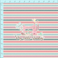 Club 27 | Floral Blueberry Stripe | Pre-Order