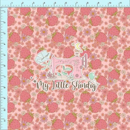 Floral Strawberry (pre-order) - Fabric Club Month 27