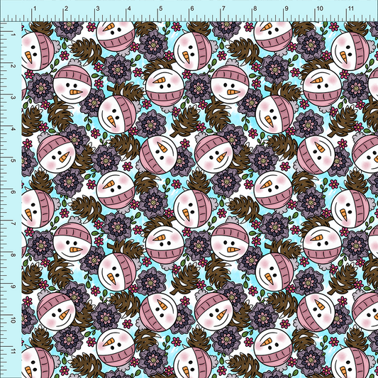 Fabric Club Month 20 -  Fun Floral Snowmen (retail)