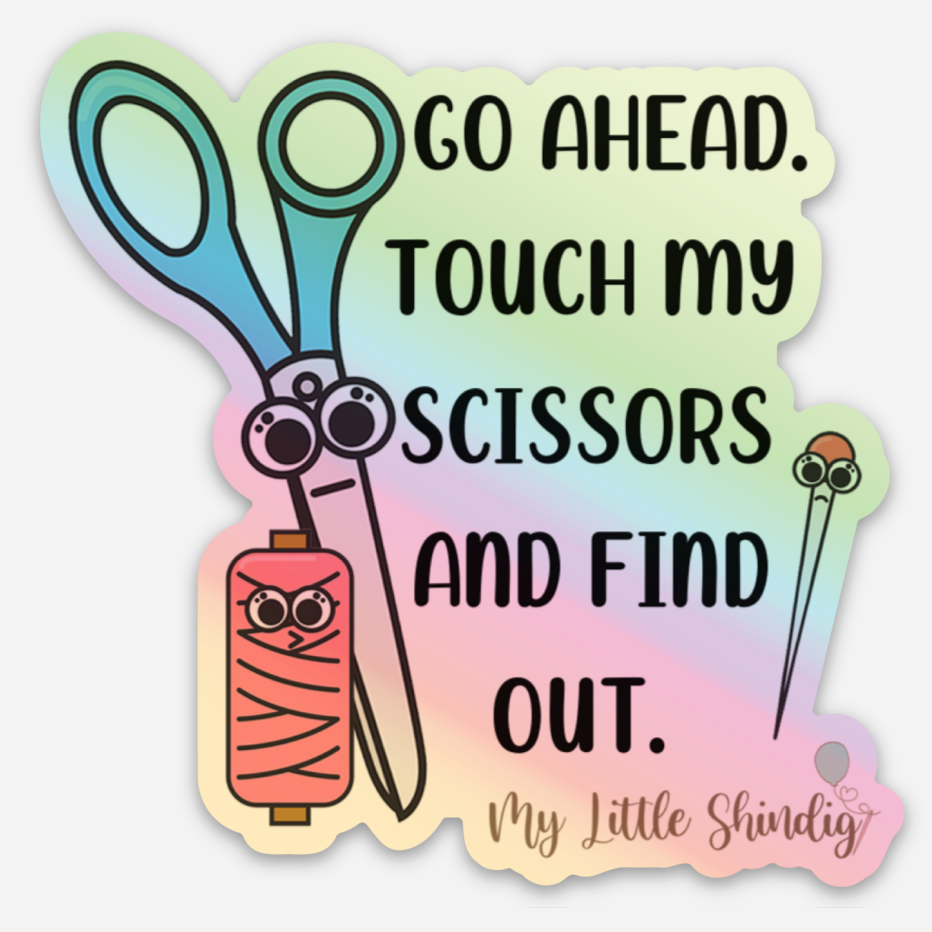 My Scissors - Holographic Sticker