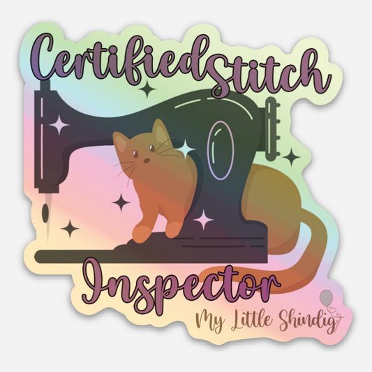 Stitch Inspector - Holographic Sticker