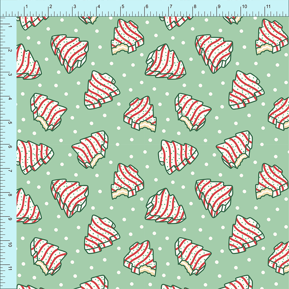 Fabric Club Month 19 -  Tree Cakes Green (retail)